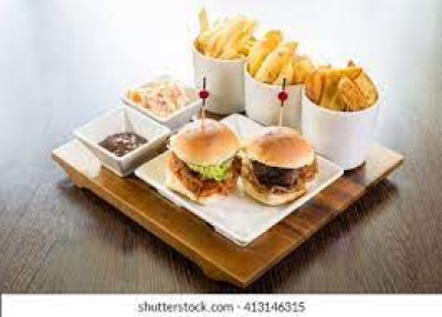 Mini Burger With French Fries With Pinwheel Sandwiches (Meal Combo)